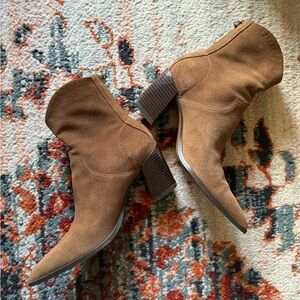 Zara Brown Suede Ankle Boots